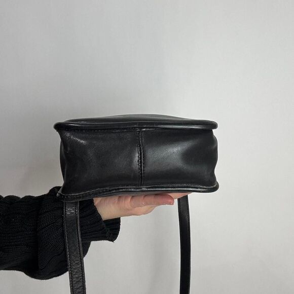 Coach Murphy Vintage 80s 90s Black Genuine Leather Crossbody Bag 9930 - Picture 4 of 7